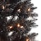 6.5ft. Pre-Lit Black Pencil Fraser Fir Artificial Christmas Tree, Clear Lights